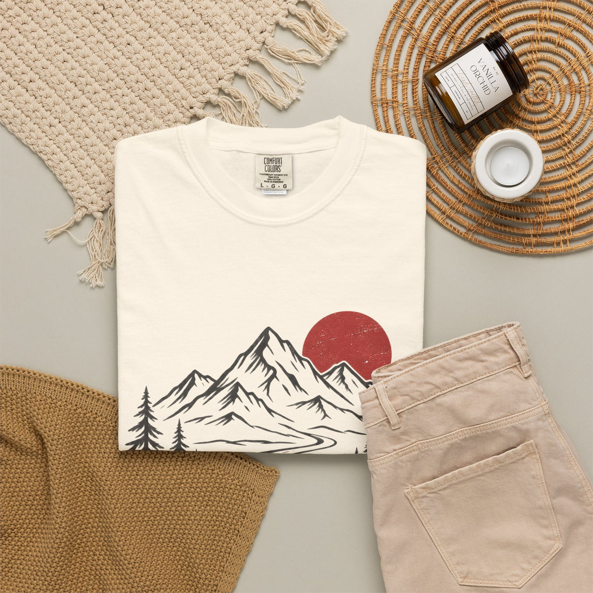 T-Shirt — 'Good Roads Better Moods' Mountain Road Graphic Tee